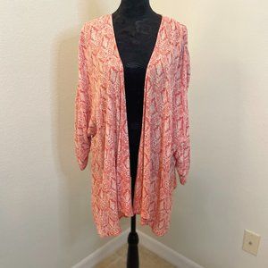 O'Neill "olive" Kimono - pink/red - xs/small, could easily fit a medium